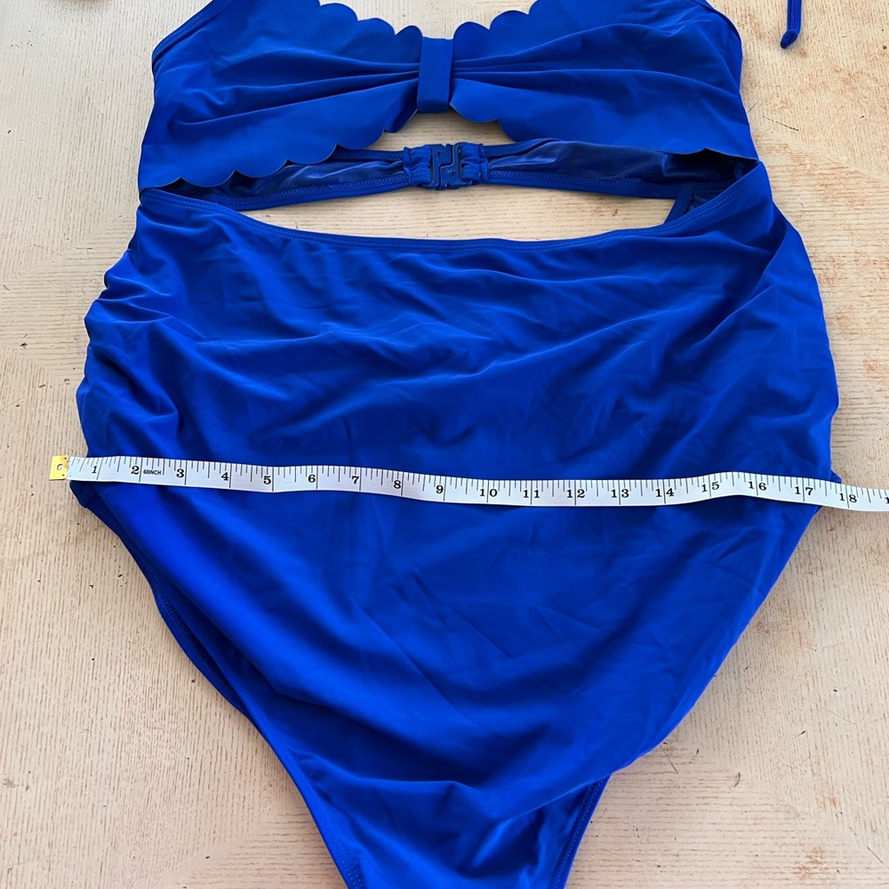 ASOS The Frolic Maternity Marella scallop swimsuit in cobalt blue size 12 - Picture 7 of 8